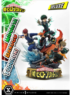 Prime 1 Studio My Hero Academia Midoriya, Bakugo & Todoroki Deluxe Bonus Version 69cm