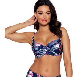 Ava Bikini Top με Ενίσχυση Navy Μπλε SK173
