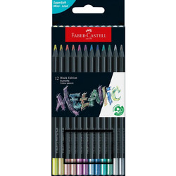 Faber-Castell Black Edition Metallic Ξυλομπογιές Σετ 12τμχ