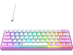 Havit KB877L Μηχανικό Gaming Πληκτρολόγιο 60% RGB White Purple