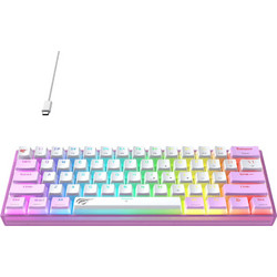 Havit KB877L Μηχανικό Gaming Πληκτρολόγιο 60% RGB White Purple