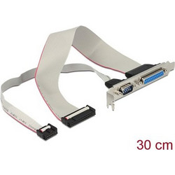 DeLOCK DB9 Serial to DB25 Parallel Port Bracket