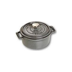 Staub Cocotte Μαντεμένια Γάστρα Στρογγυλή Graphite Grey 12cm