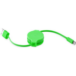 Puro Retractable USB-A to Lightning Cable 0.8m Green CAPLTRTICON