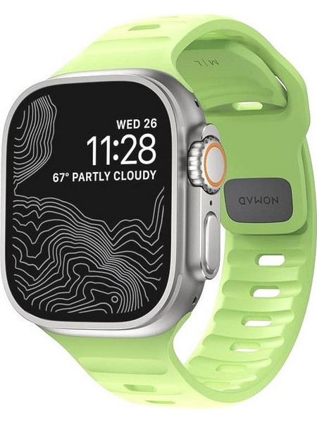 Nomad Sport Λουράκι Σιλικόνης Glow in the Dark Lime (Apple Watch 42 / 44 / 45 / 49mm)