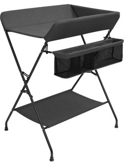 vidaXL Σκληρή Αλλαξιέρα Μωρού Υφασμάτινη 80.5x67cm Ανθρακί