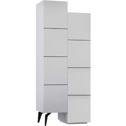 Megapap Παπουτσοθήκη Ξύλινη Stair Λευκή M62.2xΠ37.4xΥ156cm GP037-0169,3