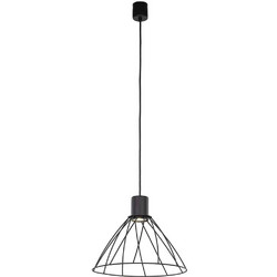 TK Lighting Modesto Κρεμαστό Φωτιστικό Οροφής Πλέγμα Μονόφωτο Μαύρο 10160
