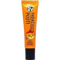 W7 Paradise Pout Juicy Metallic Outrageous Orange Lip Gloss 13ml