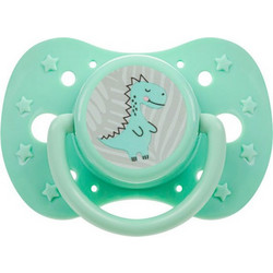 Akuku Πιπίλα Σιλικόνης 6-12m Dino Πράσινο Mint