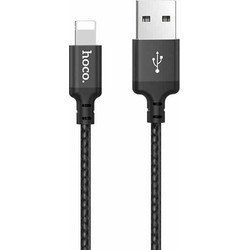 Hoco X14 Braided USB-A to Lightning Cable 2m Black HC-X14-LB-2M