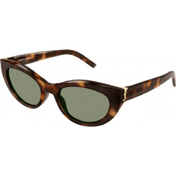 Saint Laurent SLM115 003 Γυναικεία Γυαλιά Ηλίου Cat Eye Κοκάλινα Ταρταρούγα με Πράσινο Polarized Φακό