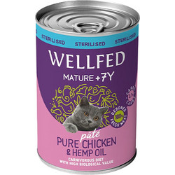 Wellfed Sterilised Mature Pate with Pure Chicken & Hemp Oil 400gr