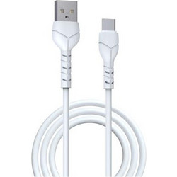 Devia EC145 USB-A to USB-C 1m White 6938595351136