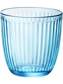 Homestyle Σετ Ποτήρι Νερού Γυάλινo Lively Line Blue Μπλε 290ml WATER29