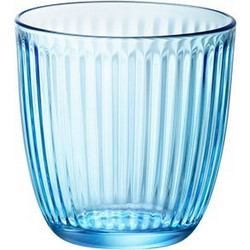 Homestyle Σετ Ποτήρι Νερού Γυάλινo Lively Line Blue Μπλε 290ml WATER29