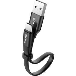 Baseus Nimble Flat USB-A to USB-C 0.23m Black 6953156257375