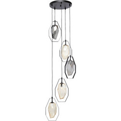 Kare Design Diamond Fever Κρεμαστό Φωτιστικό Οροφής Πολύφωτο Μαύρο 55397