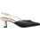 Tamaris Γόβες Slingback Δερμάτινες με Λεπτό Χαμηλό Τακούνι Μαύρες Εκρού 1-29504-42-098