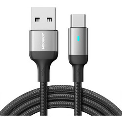 Joyroom UC027A10 Braided USB-A to USB-C 1.2m Black 6941237199119