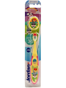 Jordan Step by Step 3-5 Rabbit Soft Παιδική Oδοντόβουρτσα Κίτρινη Ροζ