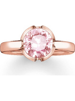 Thomas Sabo Γυναικείο Δαχτυλίδι από Ασήμι Ροζ Χρυσό 034-540-9