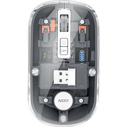 NOD Cybergrey Ασύρματο Bluetooth Ποντίκι Transparent Grey