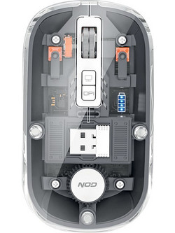 NOD Cybergrey Ασύρματο Bluetooth Ποντίκι Transparent Grey
