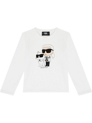 Karl Lagerfeld Παιδικό T-Shirt Μακρυμάνικο Λευκό Z30209-10P
