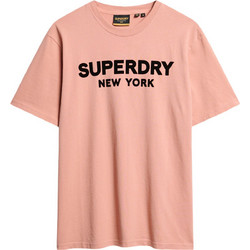 Superdry Luxury Sport Loose Ανδρικό Αθλητικό T-Shirt Σομόν M1012035A-1ZQ