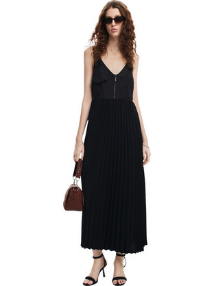 Desigual Houston Midi Βραδινό Φόρεμα Μαύρο 24WWVW39-2000