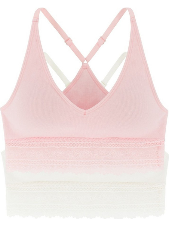 Dorina Bralette με Ελαφριά Ενίσχυση χωρίς Μπανέλα Ροζ Εκρού D001135CK010-2X0141