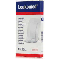 Leukoplast Leukomed Αποστειρωμένα Αυτοκόλλητα Επιθέματα 8x15cm 5τμχ