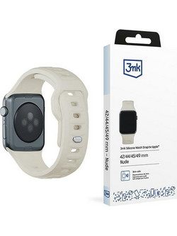 3mk Λουράκι Σιλικόνης Beige (Apple Watch 42 / 44 / 45 / 49mm)