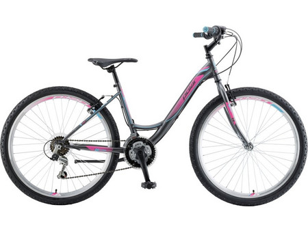 Polar Modesty Γυναικείο Mountain Bike 26" Αλουμινίου με 21 Ταχύτητες Γκρι Ροζ
