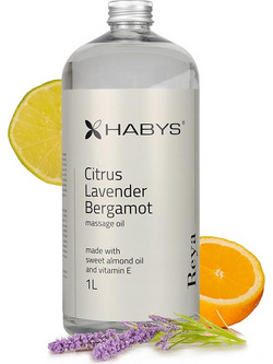 Habys Citrus, Lavender & Bergamot Αμυγδαλέλαιο για Μασάζ 1lt