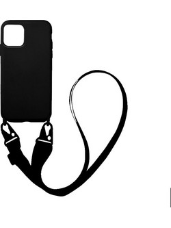 Sonique Silicone Strap Back Cover Black (iPhone 13 mini)