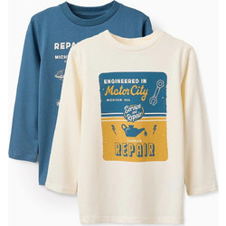 Zippy Σετ Παιδικά T-Shirt Μακρυμάνικα Μπλε Λευκό 31066538021