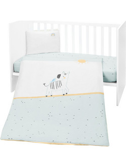 KikkaBoo Stripy Friends Σετ Κούνιας White/Mint Green 5τμχ 41101050073