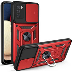 Bodycell Armo Slide Ring Holder Back Cover Red (Samsung Galaxy A02S)