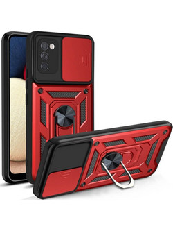 Bodycell Armo Slide Ring Holder Back Cover Red (Samsung Galaxy A02S)