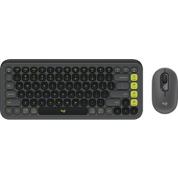 Logitech Pop Icon Black Ασύρματο Σετ Πληκτρολόγιο & Ποντίκι