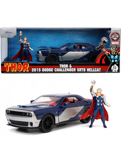 Jada Marvel Thor & 2015 Dodge Challenger Str8 Hellcat Φιγούρα Δράσης για 8+ Ετών