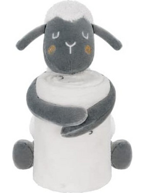KikkaBoo Sleepy Sheep Κουβέρτα Αγκαλιάς Fleece με Λούτρινο 70x100 Λευκή