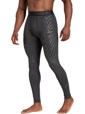 Adidas Techfit Ανδρικό Κολάν Μακρύ Ανθρακί JI5697