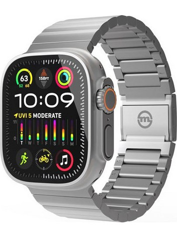 Mobile Origin Titanium Λουράκι Μεταλλικό Silver (Apple Watch 42 / 44 / 45 / 49mm)