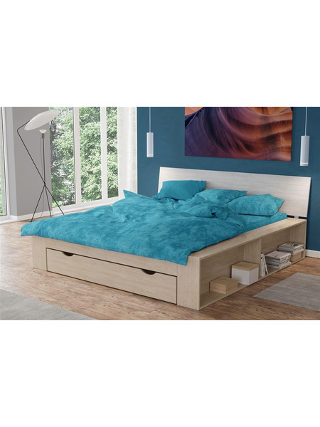 Dimcol Σετ Σεντόνια Υπέρδιπλα Βαμβακερά 220x240 Shadow 620 Turquoise