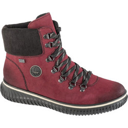 Rieker Γυναικεία Μποτάκια Χιονιού Suede Μπορντό 74247-35