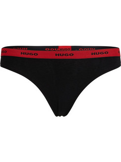 Hugo Boss Βαμβακερό Γυναικείο String Μαύρο 50510622-005