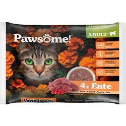 Pawsome Adult with Duck in Sause 4x85gr
